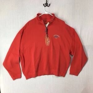 NWT Tommy Bahama Red Sunset Men’s Relax Aruba 1/4 Zip Long Sleeve Pullover XXL